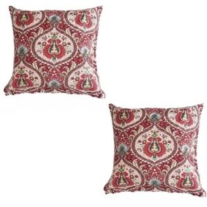 Pottery Barn NWOT euro shams set of 2 Darcy paisley medallion cotton Christmas